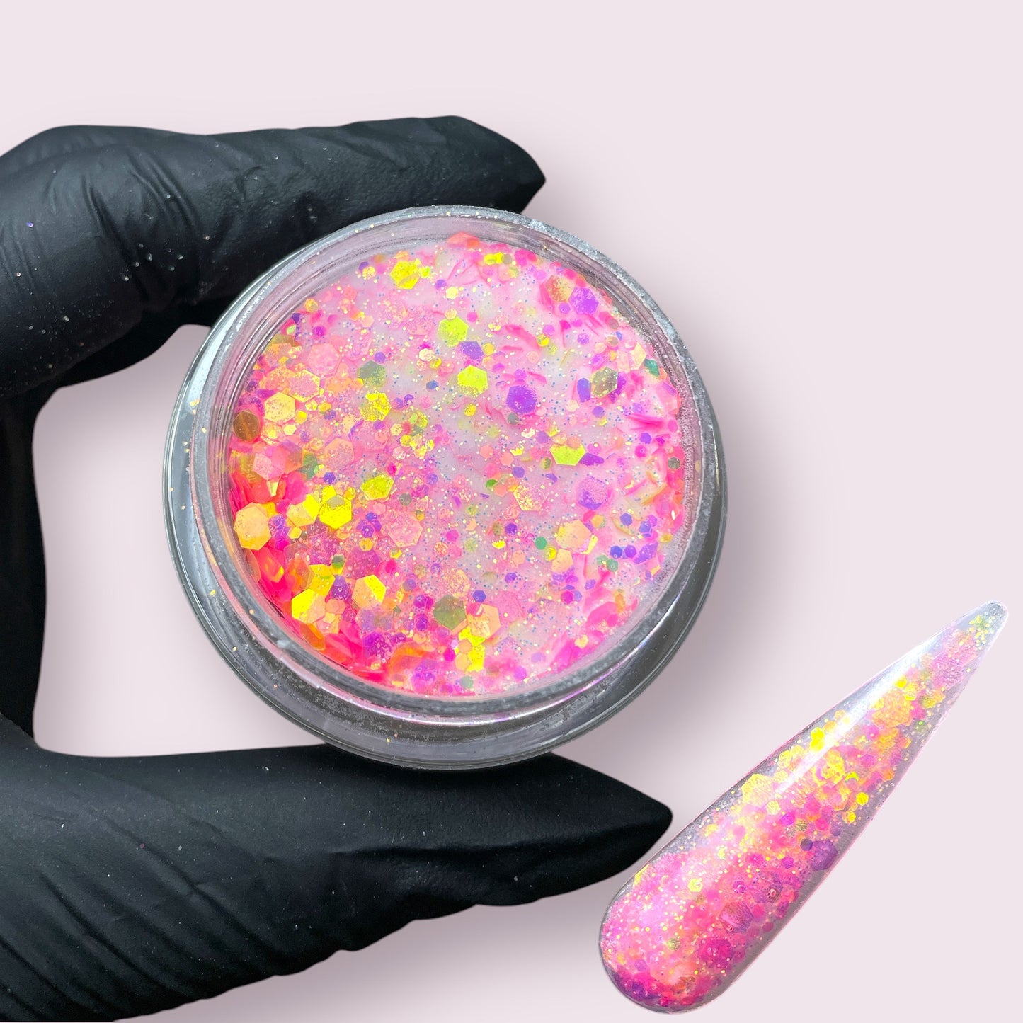 Sequin Acrylic Powder - Pink Gin