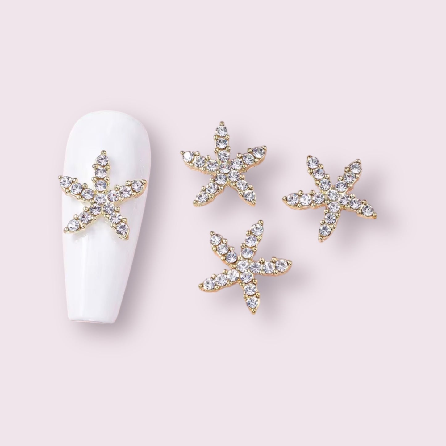 Nail Charms - Gold Diamond star 12