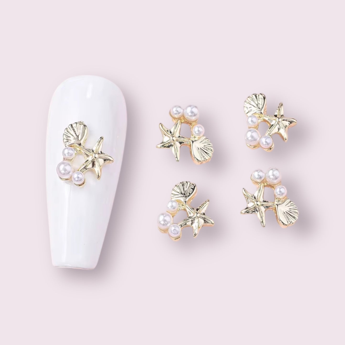Nail Charms - Golden Sea Shell 11