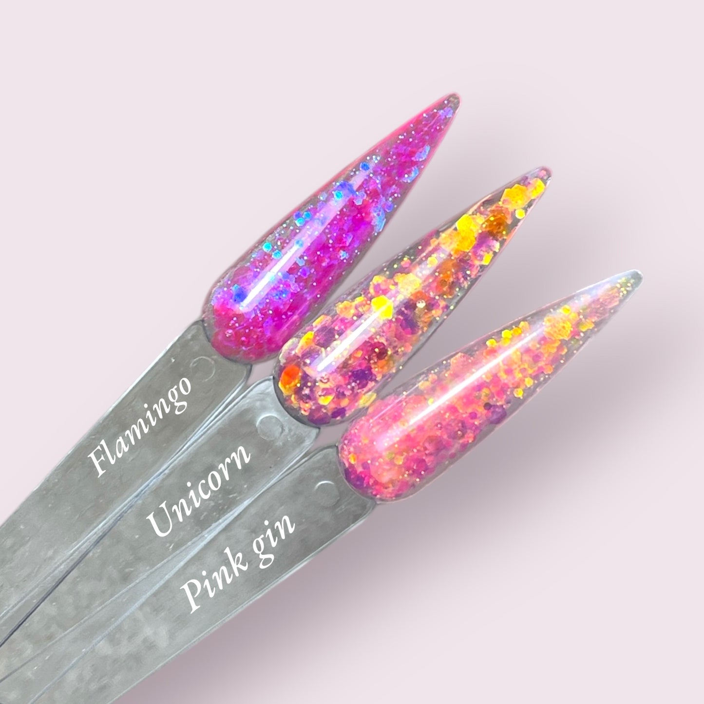 Sequin Acrylic Powder - Pink Gin
