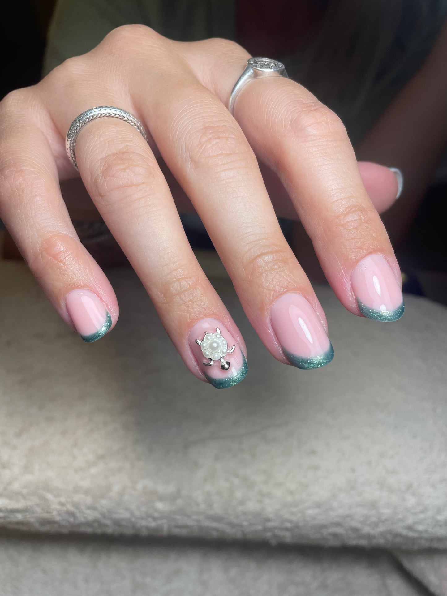 Nail charms - Pearl Sea turtle 5