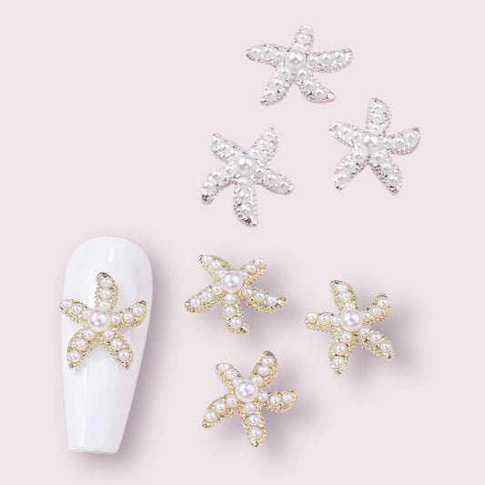 Nail charms - Big Pearl Seastar 4