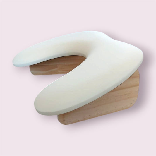 Armsteun met houten poten - Wit
