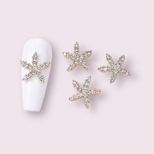 Nail Charms - Gold Diamond star 12