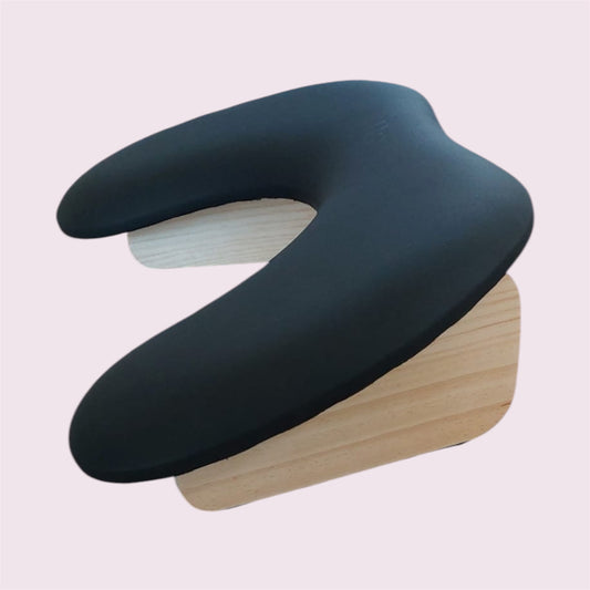 Armsteun met houten poten - Zwart