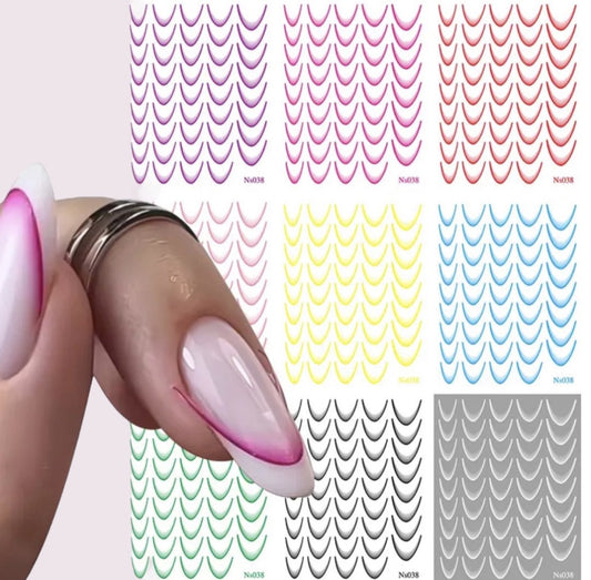 French nail art stickers